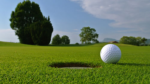 golf ball closeup